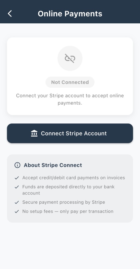 Online Payments Not Connected with Connect Stripe Account